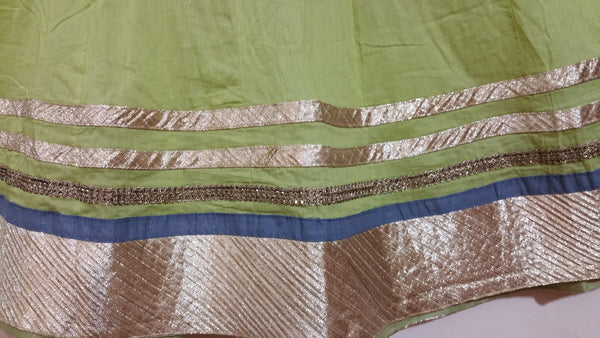 Green/Grey Embroidery Churidar Size: XL  (165)
