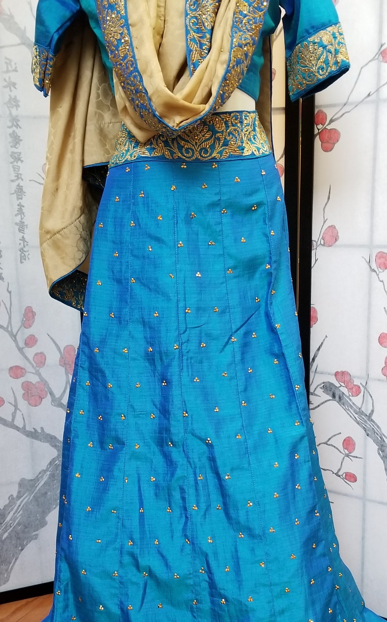 Lehanga - Blue, Silk