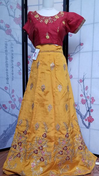 Lehanga - Red & Yellow