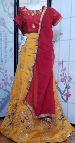 Lehanga - Red & Yellow
