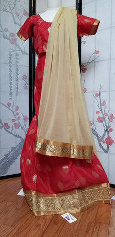Lehanga - Red Embroidary