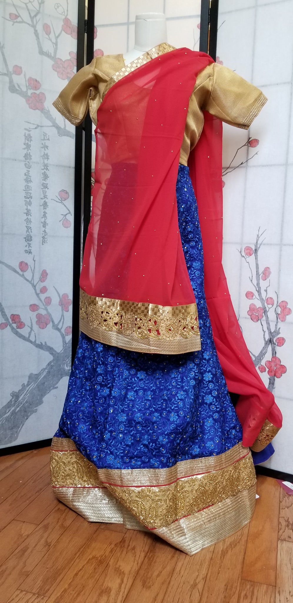 Lehanga - Red and Blue