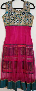 Pink with Stone - Churidar - XL (011)