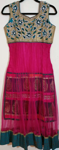 Pink with Stone - Churidar - XL (011)