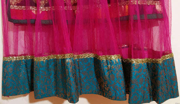 Pink with Stone - Churidar - XL (011)