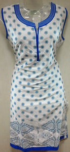 White With Blue design  M, L, XL