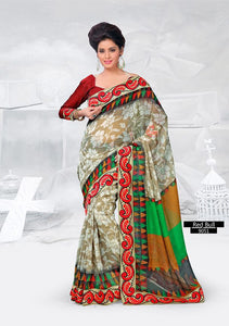 SAREE - Printed, Multi-color and Embroidary Catalog 9051